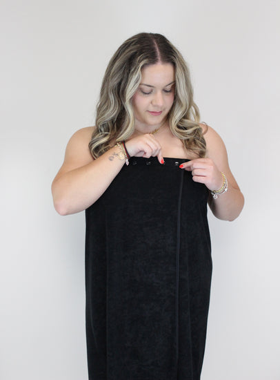 901S - Terrycloth Body Wrap with Snap Button (7367081951418)