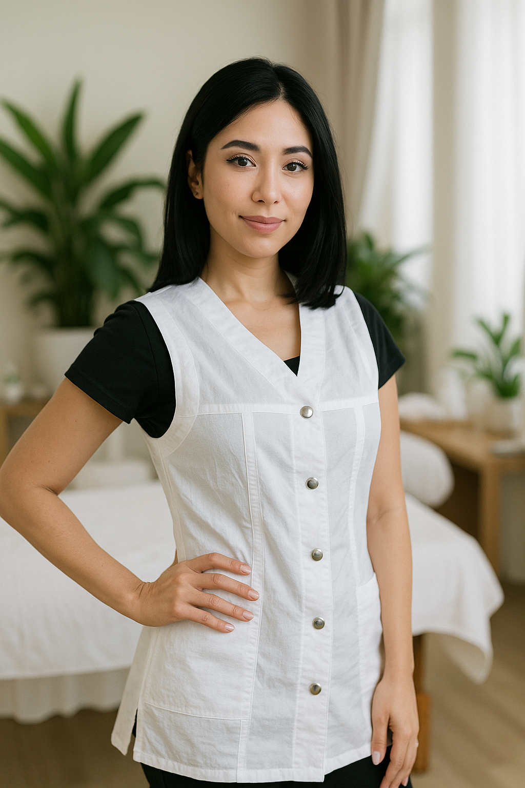 Three-Quarter 3/4 Sleeves Mid-length Dress #309 (6570284384442)