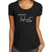 Black Scoop Neck T-shirt - "I've Been Known To Lash Out" (White Font) (7347435339962)