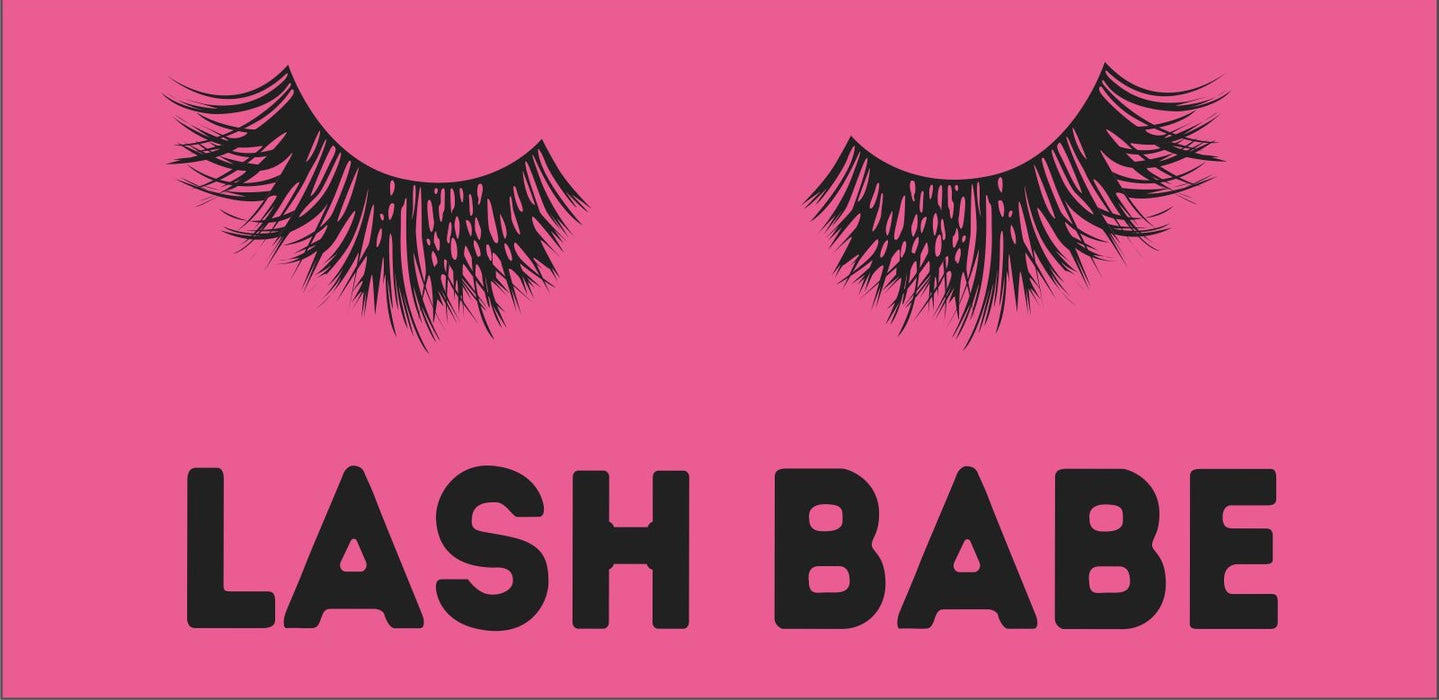 Pink Scoop Neck T-shirt - "Lash Babe" (Black Font) (6851810197690)
